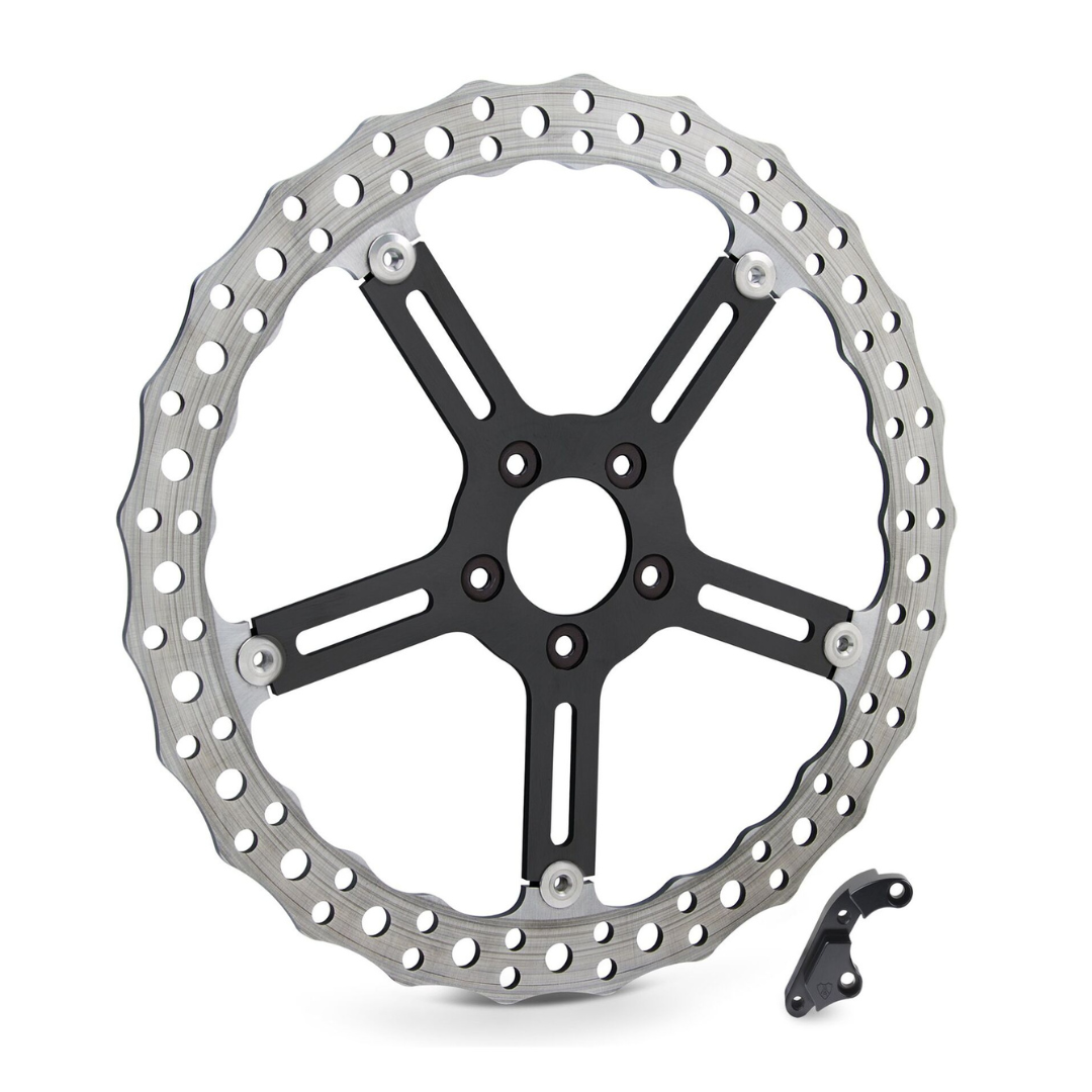 Arlen Ness 15" Left Front Jagged Rotor Kit For Harley Softail 2018-2024